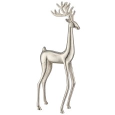 Aluminium Hirsch, stehend, ca. 20x13x58cm, silber