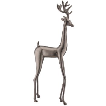Aluminium Hirsch, stehend, ca. 30,5x13x79cm, schwarz