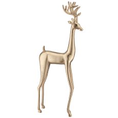 Aluminium Hirsch, stehend, ca. 30,5x13x79cm, gold