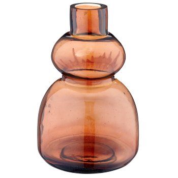Glasvase, Luster finish, 10x10x26cm, zimt