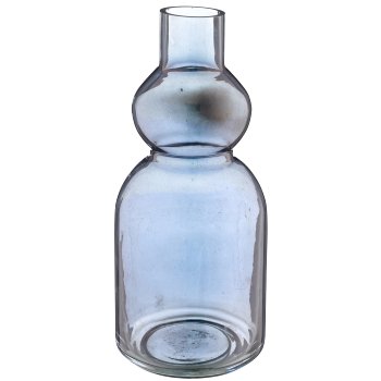 Glasvase, Luster finish, 13x13x20cm, rauchgrau