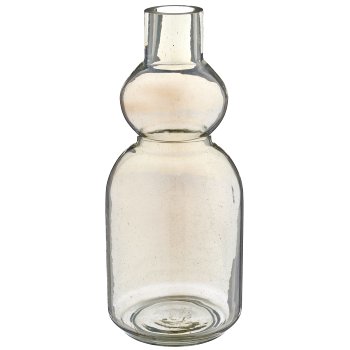 Glasvase, Luster finish, 13x13x20cm, khaki