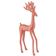 Aluminium Hirsch mit Enamel Finish, stehend, ca. 15x11x41cm, zimt, Lepuro