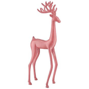 Aluminium Hirsch mit Enamel Finish, stehend, ca. 20x12x58cm,