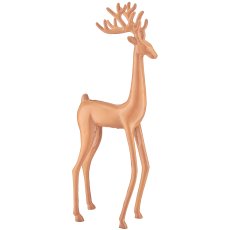 Aluminium Hirsch mit Enamel Finish, stehend, ca. 20x12x58cm, curry, Lepuro