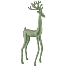 Aluminium Hirsch mit Enamel Finish, stehend, ca. 20x12x58cm, dunkelgrün, Lepuro