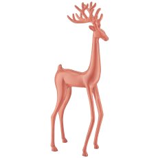 Aluminium Hirsch mit Enamel Finish, stehend, ca. 20x12x58cm, zimt, Lepuro