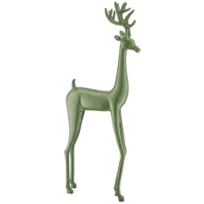 Aluminium Hirsch mit Enamel Finish, stehend, ca. 30x9x79cm, dunkelgrün, Lepuro