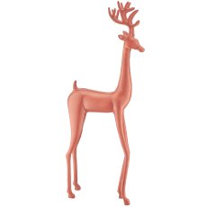 Aluminium Hirsch mit Enamel Finish, stehend, ca. 30x9x79cm, zimt, Lepuro