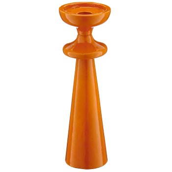 Aluminium candle/tealight holder SWING with enamel, 8x8x26cm, curry, Lepuro
