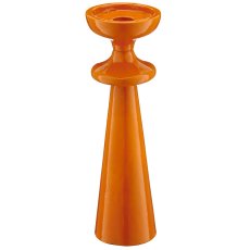 Aluminium Kerzen-/Teelichthalter SWING mit Enamel, 8x8x26cm, curry,