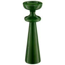 Aluminium candle/tealight holder SWING with enamel, 8x8x26cm, dark green, Lepuro