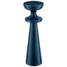 Aluminium Kerzen-/Teelichthalter SWING mit Enamel, 8x8x26cm, blau,