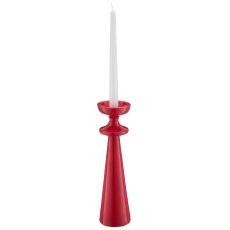 Aluminium candle/tealight holder SWING with enamel, 8x8x31cm, pink, Lepuro