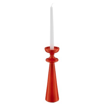Aluminium Kerzen-/Teelichthalter SWING mit Enamel, 8x8x31cm, zimt,