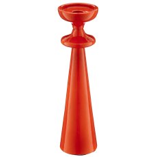 Aluminium Kerzen-/Teelichthalter SWING mit Enamel, 8x8x31cm, zimt,