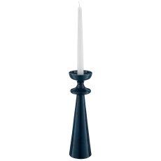 Aluminium candle/tealight holder SWING with enamel, 8x8x31cm, blue, Lepuro