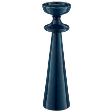 Aluminium Kerzen-/Teelichthalter SWING mit Enamel, 8x8x31cm, blau,