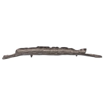 Alumninium Schale Blatt, 82x13x6cm, schwarz