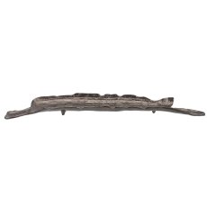 Alumninium Schale Blatt, 82x13x6cm, schwarz