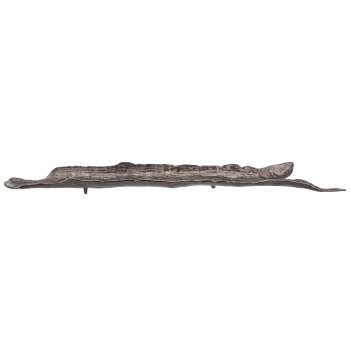 Alumninium bowl leaf, 112x15x7.5cm, black