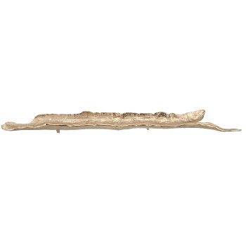 Alumninium Schale Blatt, 112x15x7,5cm, gold