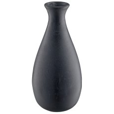 Aluminium Vase, bauchig, 13x13x26cm, steingrau, Lepuro