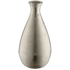 Aluminium vase, bulbous, 15x15x31cm, silver, Lepuro