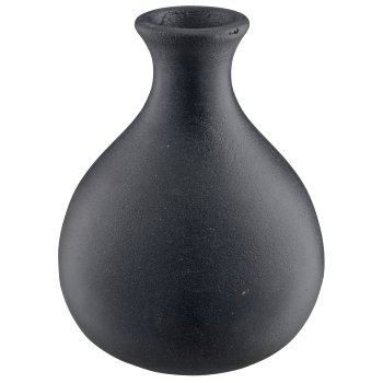 Aluminium vase, spherical shape, 13x13x17cm, stone grey, Lepuro