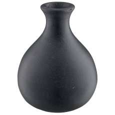 Aluminium vase, spherical shape, 13x13x17cm, stone grey, Lepuro