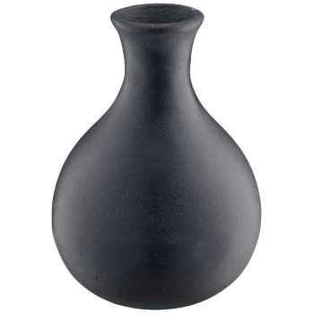 Aluminium vase, spherical shape, 15x15x22cm, stone grey, Lepuro
