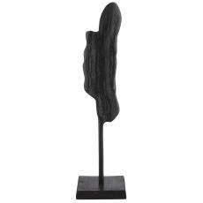Aluminium Blatt, Objekt auf Fuß, 10x10x40cm, anthrazit, Lepuro