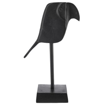 Aluminium Vogel Objekt auf Fuß, 8x12x24cm, anthrazit, Lepuro