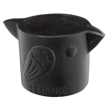 Aluminium Töpfchen Vogel, 14x9x8cm, anthrazit, Lepuro
