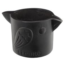 Aluminium Töpfchen Vogel, 14x9x8cm, anthrazit, Lepuro
