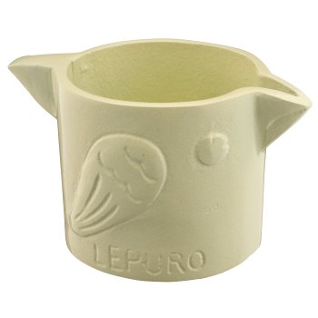 Aluminium Töpfchen Vogel, 14x9x8cm, hellgelb, Lepuro