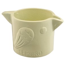 Aluminium Töpfchen Vogel, 14x9x8cm, hellgelb, Lepuro