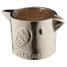 Aluminium Töpfchen Vogel, 14x9x8cm, silber, Lepuro