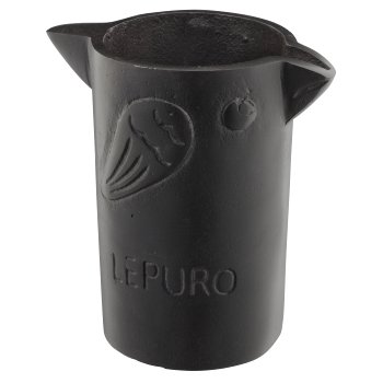 Aluminium Vase Vogel, 14x9x15cm, anthrazit, Lepuro