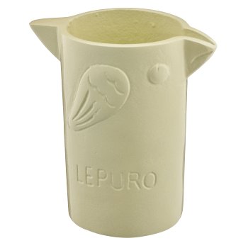 Aluminium Vase Vogel, 14x9x15cm, hellgelb, Lepuro