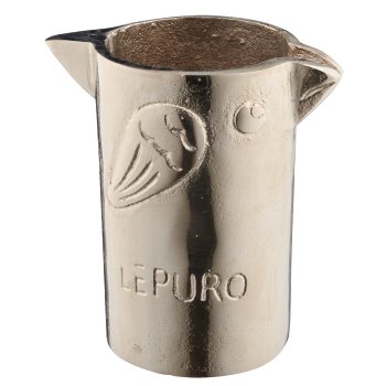 Aluminium vase bird, 14x9x15cm, silver, Lepuro