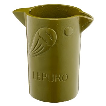Aluminium vase bird, 14x9x15cm, green, Lepuro