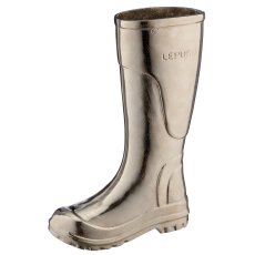 Aluminium Pflanzgefäß Stiefel, 10x22x32cm, silber, Lepuro