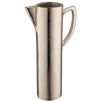 Aluminium Kanne mit Griff, 17x8x30,5cm, silber, Lepuro