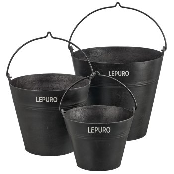 Aluminium Eimer, Pflanzgefäß, 3er Set, 25x20x18/28x25x24/33x28x28cm,
