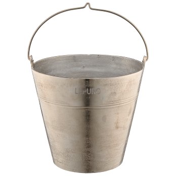 Aluminium Eimer, Pflanzgefäß, 3er Set, 25x20x18/28x25x24/33x28x28cm,