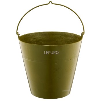Aluminium bucket, planter, set of 3, 25x20x18/28x25x24/33x28x28cm,