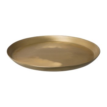 Aluminium tray ROYAL round, 31,5x31,5xh2,5cm, Gold