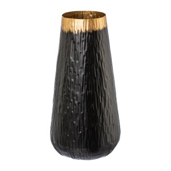 Metal vase AGNES, 18x18x37cm, black