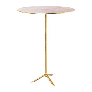 Aluminium side table THEA, 36x36x47cm, gold